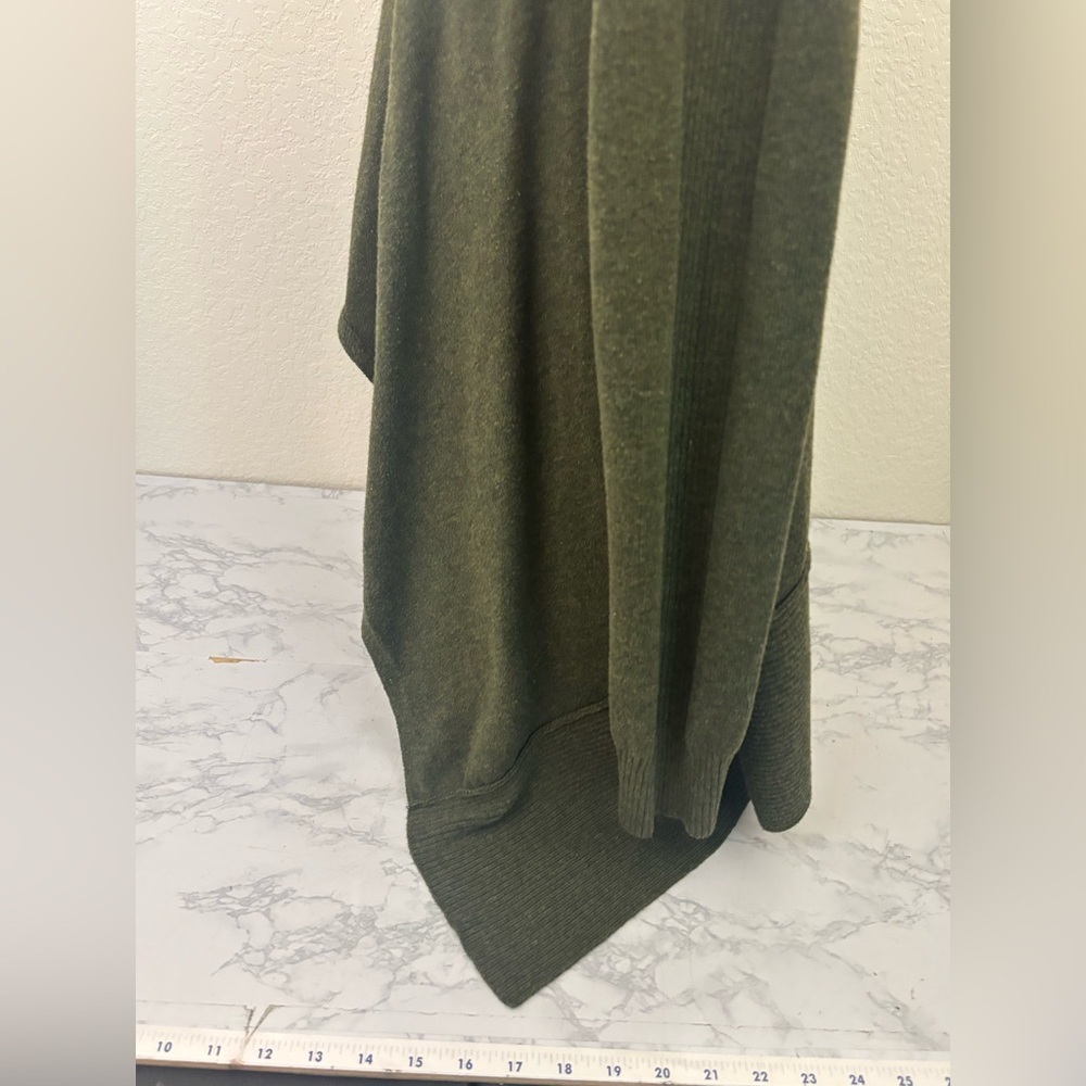 Retro-ology Knit Open Cardigan Women’s L Green Cotton Blend Long Sleeve - Picture 3 of 6